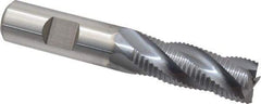 Niagara Cutter - 5/8" Diam, Fine Pitch, 1-5/8" LOC, 4 Flute Cobalt Roughing Square End Mill - TiCN Finish, 3-3/4" OAL, 5/8" Shank Diam, Single End, 30° Helix - USA Tool & Supply