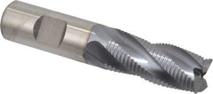 Niagara Cutter - 3/4" Diam, Fine Pitch, 1-5/8" LOC, 4 Flute Cobalt Roughing Square End Mill - TiCN Finish, 3-7/8" OAL, 3/4" Shank Diam, Single End, 30° Helix - USA Tool & Supply