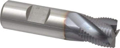 Niagara Cutter - 3/4" Diam, Fine Pitch, 3/4" LOC, 4 Flute Cobalt Roughing Square End Mill - TiCN Finish, 3" OAL, 3/4" Shank Diam, Single End, 30° Helix - USA Tool & Supply