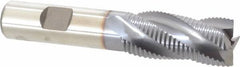 Niagara Cutter - 3/4" Diam, Fine Pitch, 1-5/8" LOC, 4 Flute Cobalt Roughing Square End Mill - TiCN Finish, 3-3/4" OAL, 5/8" Shank Diam, Single End, 30° Helix - USA Tool & Supply