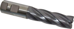 Niagara Cutter - 1" Diam, Fine Pitch, 3" LOC, 5 Flute Cobalt Roughing Square End Mill - TiCN Finish, 5-1/2" OAL, 1" Shank Diam, Single End, 30° Helix - USA Tool & Supply