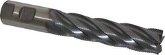 Niagara Cutter - 1" Diam, Fine Pitch, 4" LOC, 5 Flute Cobalt Roughing Square End Mill - TiCN Finish, 6-1/2" OAL, 1" Shank Diam, Single End, 30° Helix - USA Tool & Supply