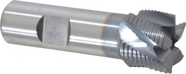 Niagara Cutter - 1" Diam, Fine Pitch, 3/4" LOC, 5 Flute Cobalt Roughing Square End Mill - TiCN Finish, 3" OAL, 3/4" Shank Diam, Single End, 30° Helix - USA Tool & Supply