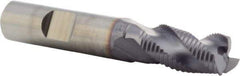 Niagara Cutter - 1/2" Diam, Fine Pitch, 1" LOC, 3 Flute Cobalt Roughing Square End Mill - TiCN Finish, 3-1/16" OAL, 1/2" Shank Diam, Single End, 36° Helix - USA Tool & Supply