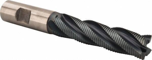 Niagara Cutter - 3/4" Diam, Fine Pitch, 3" LOC, 4 Flute Cobalt Roughing Square End Mill - TiCN Finish, 5-1/4" OAL, 3/4" Shank Diam, Single End, Centercutting, 30° Helix - USA Tool & Supply