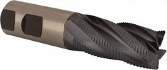 Niagara Cutter - 1" Diam, Fine Pitch, 2" LOC, 5 Flute Cobalt Roughing Square End Mill - TiCN Finish, 4-1/2" OAL, 1" Shank Diam, Single End, Centercutting, 30° Helix - USA Tool & Supply