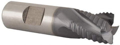 Niagara Cutter - 3/4" Diam, Fine Pitch, 3/4" LOC, 4 Flute Cobalt Roughing Square End Mill - TiCN Finish, 3" OAL, 3/4" Shank Diam, Single End, Centercutting, 30° Helix - USA Tool & Supply