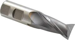 Niagara Cutter - 7/8", 1-1/2" LOC, 7/8" Shank Diam, 3-3/4" OAL, 2 Flute, Cobalt Square End Mill - Single End, TiCN Finish, Spiral Flute, 30° Helix, Centercutting, Right Hand Cut, Right Hand Flute, Series SP205 - USA Tool & Supply