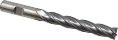 Niagara Cutter - 1/2", 3" LOC, 1/2" Shank Diam, 5" OAL, 4 Flute, Cobalt Square End Mill - Single End, TiCN Finish, Spiral Flute, 30° Helix, Centercutting, Right Hand Cut, Right Hand Flute, Series SPC408 - USA Tool & Supply