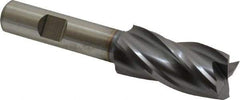 Niagara Cutter - 3/4", 1-5/8" LOC, 1/2" Shank Diam, 3-5/8" OAL, 4 Flute, Cobalt Square End Mill - Single End, TiCN Finish, Spiral Flute, 30° Helix, Centercutting, Right Hand Cut, Right Hand Flute, Series SPC408 - USA Tool & Supply