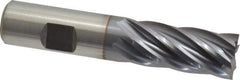 Niagara Cutter - 3/4", 1-5/8" LOC, 3/4" Shank Diam, 3-7/8" OAL, 6 Flute, Cobalt Square End Mill - Single End, TiCN Finish, Spiral Flute, 30° Helix, Centercutting, Right Hand Cut, Right Hand Flute, Series SPC408 - USA Tool & Supply