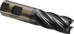 Niagara Cutter - 1", 2" LOC, 1" Shank Diam, 4-1/2" OAL, 6 Flute, Cobalt Square End Mill - Single End, TiCN Finish, Spiral Flute, 30° Helix, Centercutting, Right Hand Cut, Right Hand Flute, Series SPC408 - USA Tool & Supply