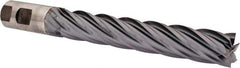 Niagara Cutter - 1", 6" LOC, 1" Shank Diam, 8-1/2" OAL, 6 Flute, Cobalt Square End Mill - Single End, TiCN Finish, Spiral Flute, 30° Helix, Centercutting, Right Hand Cut, Right Hand Flute, Series SPC408 - USA Tool & Supply