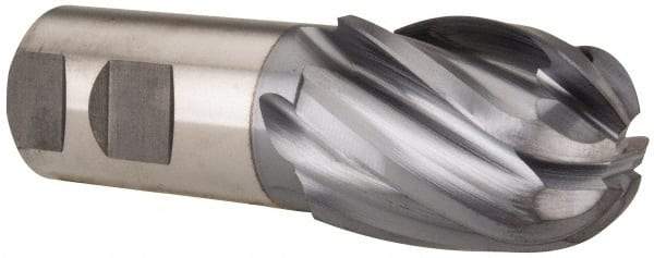 Niagara Cutter - 1-1/2" Diam, 2" LOC, 6 Flute Cobalt Ball End Mill - TiCN Finish, Single End, 4-1/2" OAL, 1-1/4" Shank Diam, Spiral Flute - USA Tool & Supply