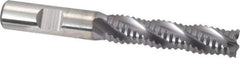 Niagara Cutter - 1/2" Diam, Coarse Pitch, 2" LOC, 4 Flute Cobalt Roughing Square End Mill - TiCN Finish, 4" OAL, 1/2" Shank Diam, Single End, Centercutting, 30° Helix - USA Tool & Supply