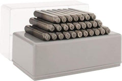 C.H. Hanson - 27 Piece, 5/32" Character Steel Stamp Set - Letters, Heavy Duty - USA Tool & Supply