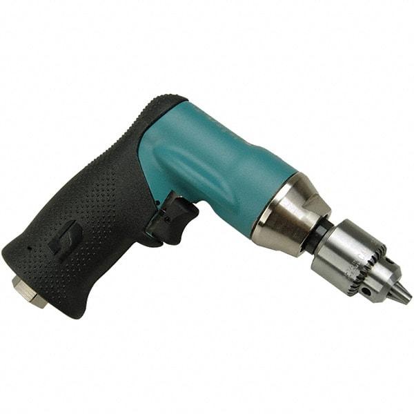 Dynabrade - 1/4" Keyed Chuck - Pistol Grip Handle, 20,000 RPM, 0.4 hp, 90 psi - USA Tool & Supply