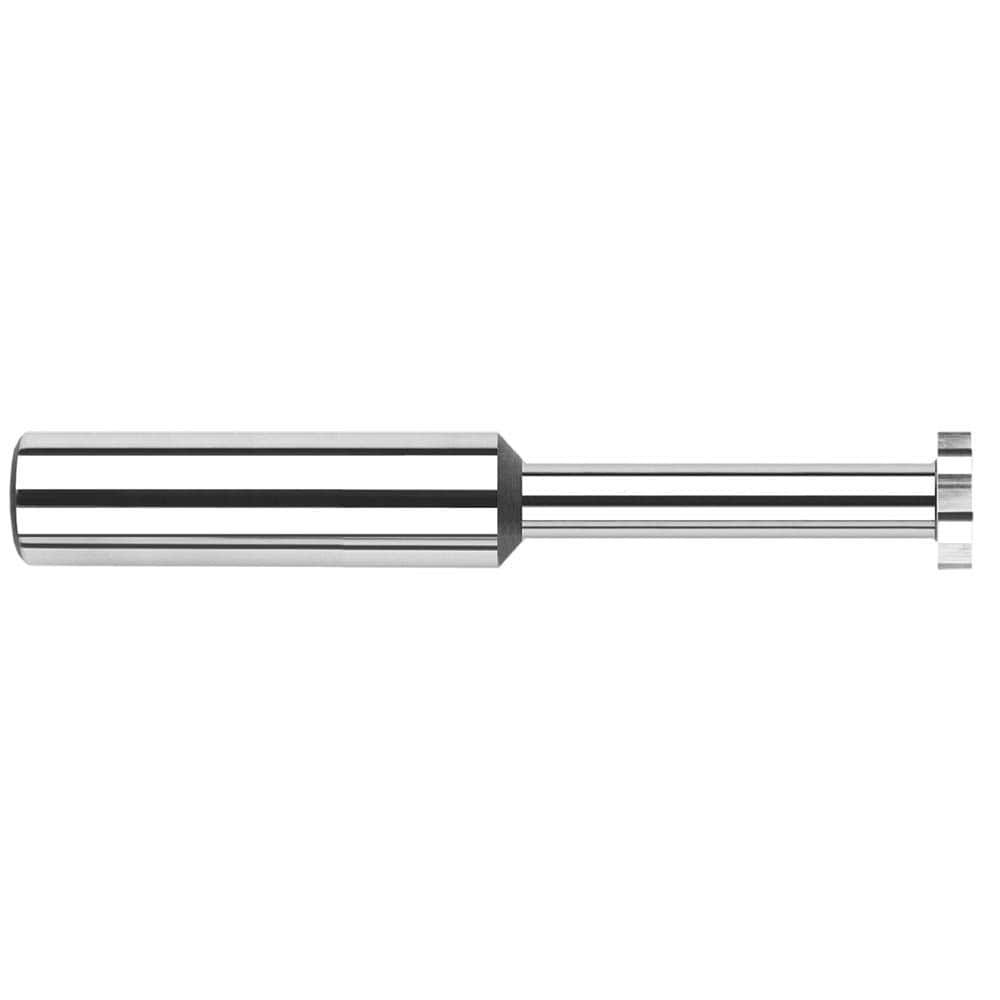 Harvey Tool - 3/32" Cut Diam, 3/64" Cut Width, 1/8" Shank, Straight-Tooth Woodruff Keyseat Cutter - Exact Industrial Supply