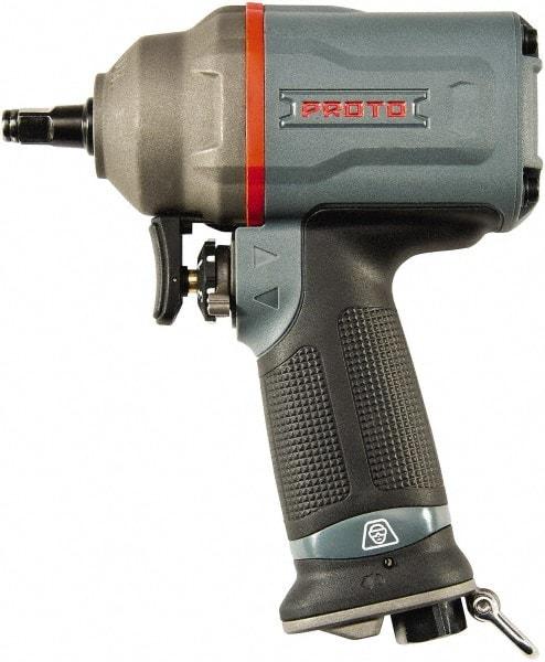 Proto - 3/8" Drive, 10,500 RPM, 525 Ft/Lb Torque Impact Wrench - Pistol Grip Handle, 1,750 IPM, 4.4 CFM, 90 psi, 1/4" NPT Inlet - USA Tool & Supply