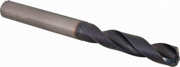 Sumitomo - 9.8mm 135° Solid Carbide Screw Machine Drill Bit - TiAlCr/TiSi Finish, 50mm Flute Length, 106mm OAL, Through Coolant - USA Tool & Supply