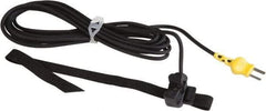 Cooper - -25 to 300°F, K Pipe Strap, Thermocouple Probe - 10 Ft. Cable Length, Mini Connector, 2 Sec Response Time - USA Tool & Supply