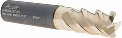 Walter - 5/8", 25.73mm LOC, 5/8" Shank Diam, 3-1/2" OAL, 4 Flute, Solid Carbide Square End Mill - Single End, TiAlN/ZrN Finish, Spiral Flute, 50° Helix, Centercutting, Right Hand Cut, Right Hand Flute - USA Tool & Supply