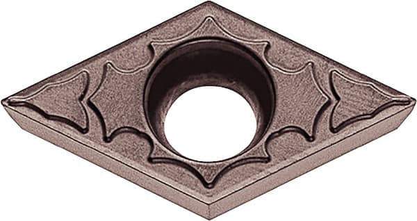 Kyocera - DCGT32.50.2 CF Grade PR1225 Carbide Turning Insert - Megacoat Finish, 55° Diamond, 3/8" Inscr Circle, 5/32" Thick, 0.004" Corner Radius - USA Tool & Supply