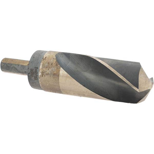 Made in USA - 1-5/16" High Speed Steel, 118° Point, Round with Flats Shank Maintenance Drill Bit - USA Tool & Supply