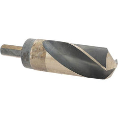 Made in USA - 1-5/16" High Speed Steel, 118° Point, Round with Flats Shank Maintenance Drill Bit - USA Tool & Supply