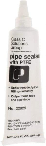 Made in USA - 250 mL Tube Thread Sealant - PTFE Based, 400°F Max Working Temp - USA Tool & Supply