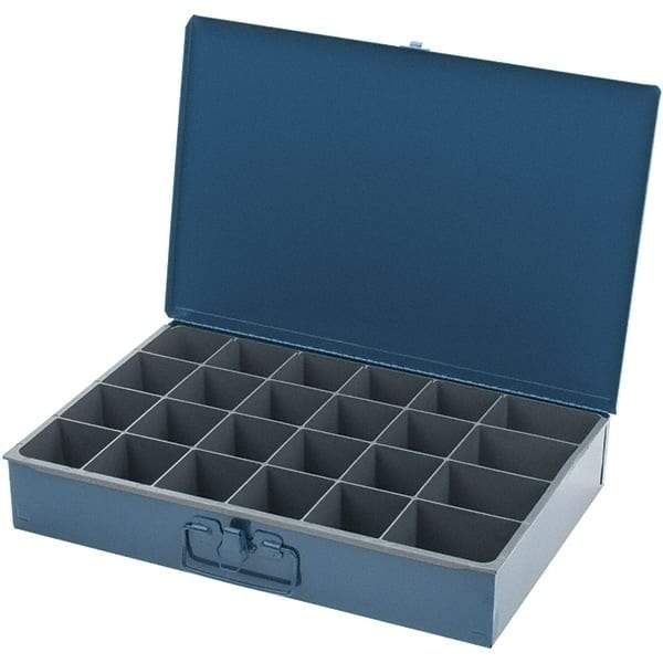 Durham - Small Parts Storage Box - Steel Frame, 24 Compartments - USA Tool & Supply