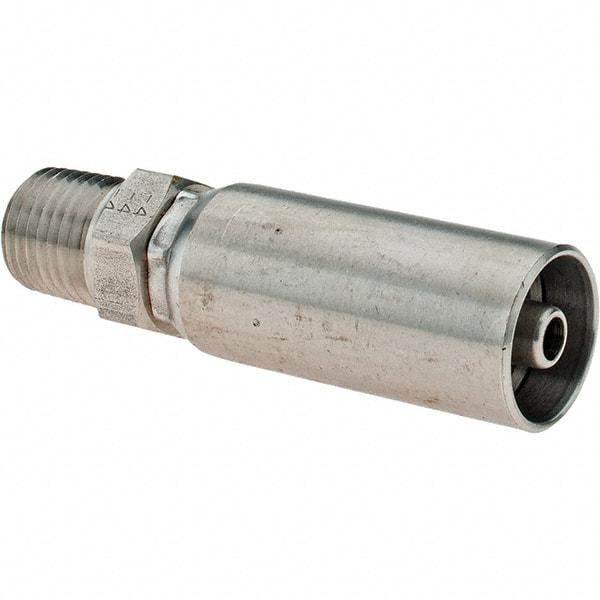 Eaton - 316 Stainless Steel Hydraulic Hose MPT Fitting - -4 Hose Size, 1/4" Hose Diam - USA Tool & Supply