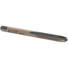 Made in USA - #8-36 UNF, 2 Flute, Bright Finish, High Speed Steel Spiral Point Tap - Plug Chamfer, Right Hand Thread, 2-1/8" OAL - Exact Industrial Supply