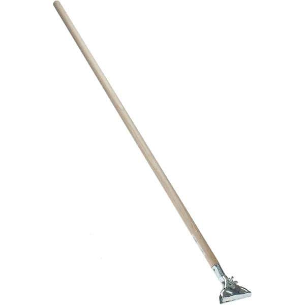 Weiler - 62" Wood Male Thread Mop Handle - 1-1/16" Handle Diam, Use with Wet Mops - USA Tool & Supply