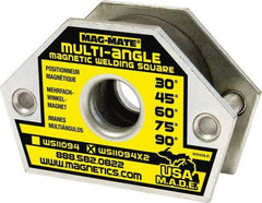 Mag-Mate - 4-3/8" Wide x 1-9/16" Deep x 3" High Ceramic Magnetic Welding & Fabrication Square - 110 Lb Average Pull Force - USA Tool & Supply