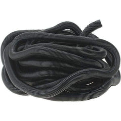 Value Collection - 0.95" ID, Black/Gray Nylon Corrugated Cable Sleeve - 50' Coil Length, -40 to 300°F - USA Tool & Supply