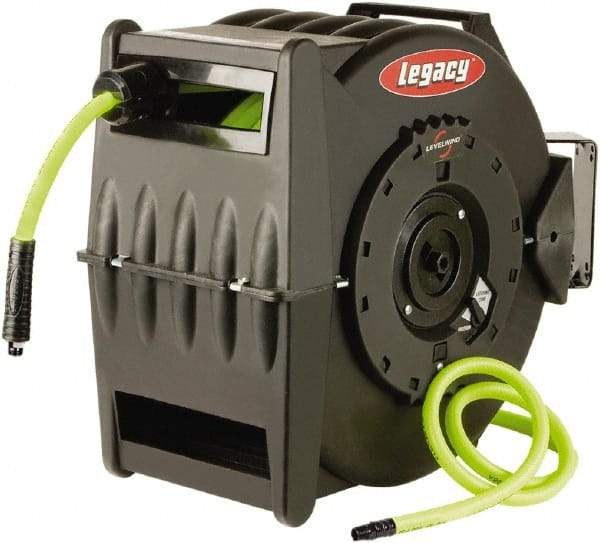 Legacy - 50' Spring Retractable Hose Reel - 300 psi, Hose Included - USA Tool & Supply