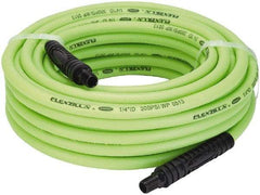 Legacy - 1/4" ID x 0.46" OD 50' Long Multipurpose Air Hose - MNPT x MNPT Ends, 300 Working psi, 140°, 1/4" Fitting, Green - USA Tool & Supply