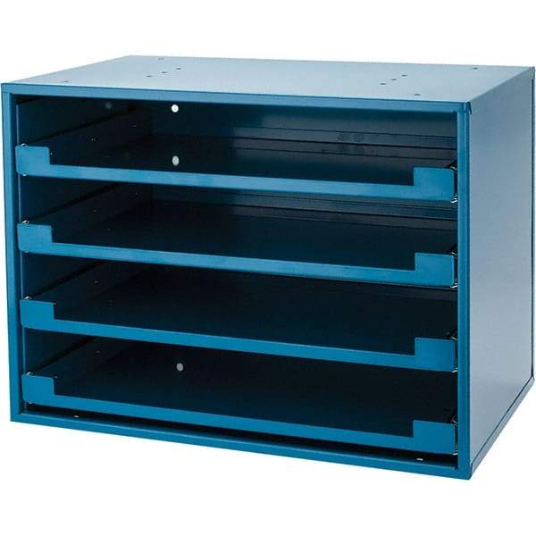 Value Collection - 4 Drawer, Small Parts Slide Rack Cabinet - 12-1/2" Deep x 20-1/2" Wide x 14-5/8" High - USA Tool & Supply