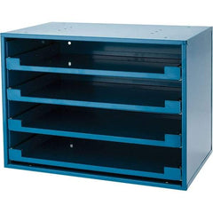 Value Collection - 4 Drawer, Small Parts Slide Rack Cabinet - 12-1/2" Deep x 20-1/2" Wide x 14-5/8" High - USA Tool & Supply