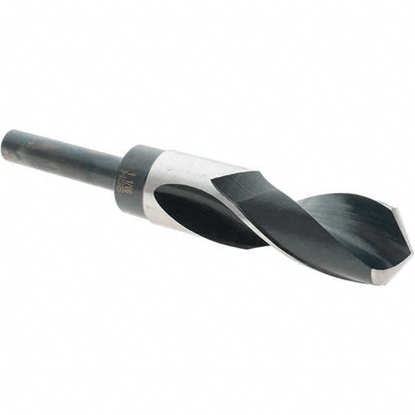 Import - 1-1/16" Drill, 118° Point, High Speed Steel Silver Deming & Reduced Shank Drill Bit - USA Tool & Supply