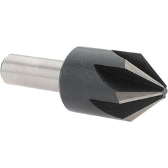 Value Collection - 1" Head Diam, 1/2" Shank Diam, 6 Flute 82° High Speed Steel Countersink - USA Tool & Supply