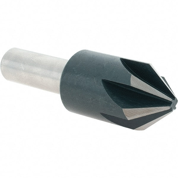 Value Collection - 7/8" Head Diam, 1/2" Shank Diam, 6 Flute 82° High Speed Steel Countersink - USA Tool & Supply