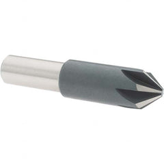 Value Collection - 5/8" Head Diam, 1/2" Shank Diam, 6 Flute 82° High Speed Steel Countersink - USA Tool & Supply