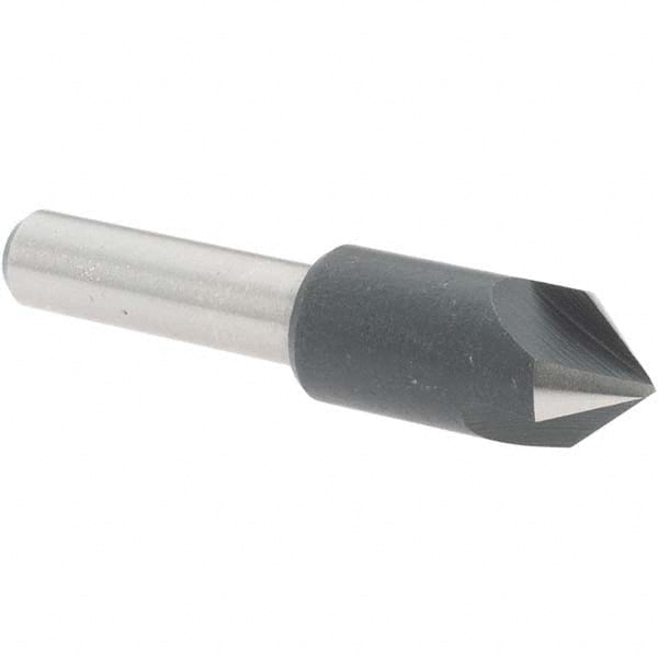 Value Collection - 3/8" Head Diam, 1/4" Shank Diam, 3 Flute 82° High Speed Steel Countersink - USA Tool & Supply