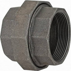 Value Collection - Class 150, 3" Black Pipe Union - Threaded, Malleable Iron - USA Tool & Supply