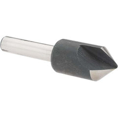 Value Collection - 1/2" Head Diam, 1/4" Shank Diam, 1 Flute 82° High Speed Steel Countersink - USA Tool & Supply
