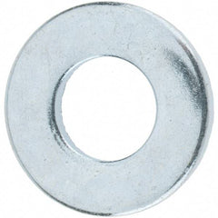 Value Collection - M8 Screw, Grade 12.9 Steel Standard Flat Washer - 9mm ID x 18.5mm OD, 1.6mm Thick, Zinc-Plated Finish - USA Tool & Supply