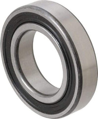 SKF - 35mm Bore Diam, 62mm OD, Double Seal Deep Groove Radial Ball Bearing - 14mm Wide, 1 Row, Round Bore, 10,200 Nm Static Capacity, 16,800 Nm Dynamic Capacity - USA Tool & Supply