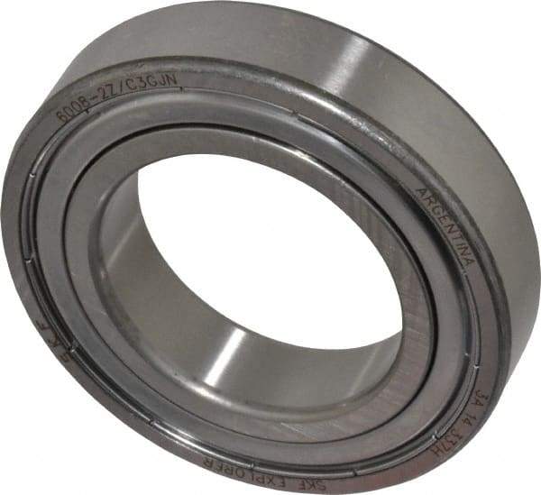 SKF - 40mm Bore Diam, 68mm OD, Double Shield Deep Groove Radial Ball Bearing - 15mm Wide, 1 Row, Round Bore, 11,600 Nm Static Capacity, 17,800 Nm Dynamic Capacity - USA Tool & Supply